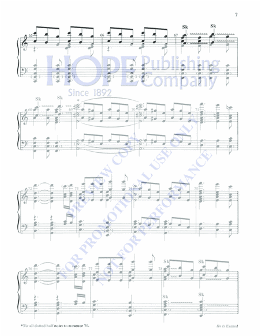 He Is Exalted 5-Octaves scores gallery preview page 7