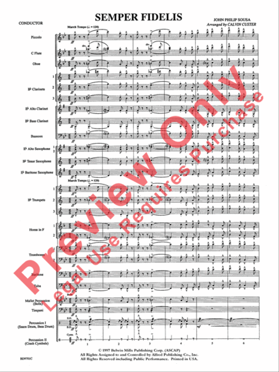 Semper Fidelis Concert Band scores gallery preview page 4