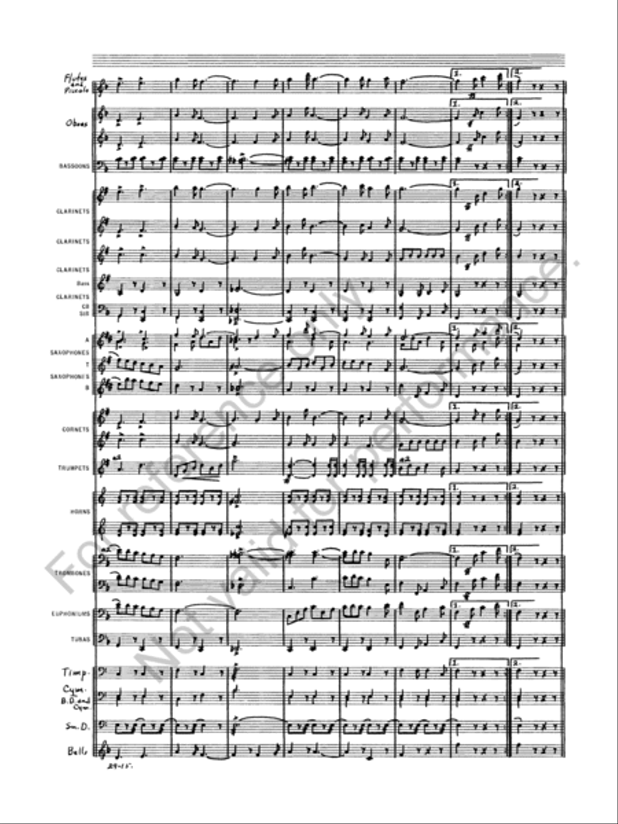 Semper Fidelis Concert Band scores gallery preview page 17
