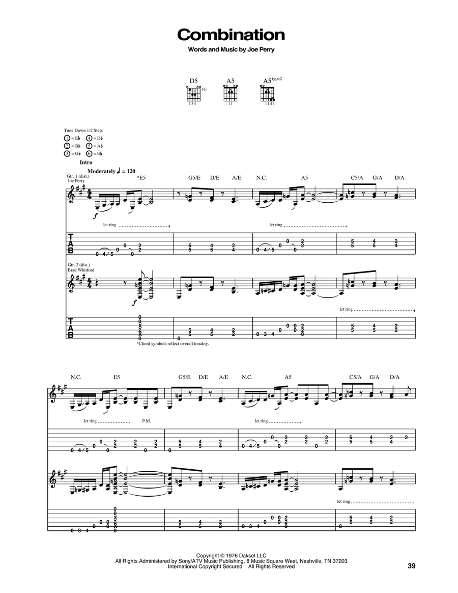 Combination Acoustic Guitar scores gallery preview page 1