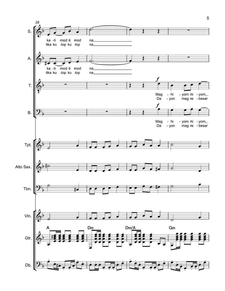 An Lab-Asero (The Fishmonger): An Arrangement Of A Traditional Waray Song 4-Part scores gallery preview page 5