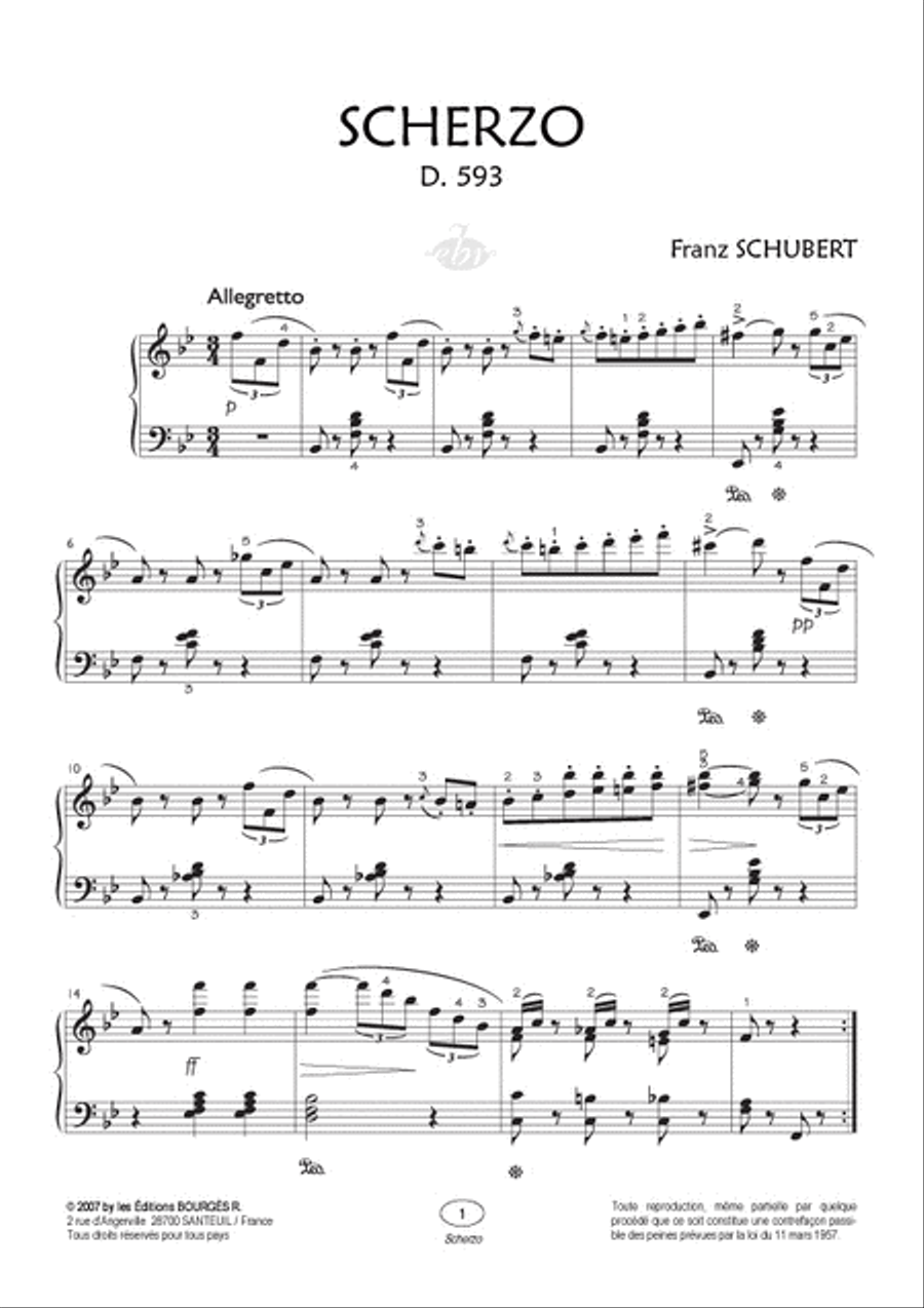 Scherzo D.593 (Collection Anacrouse) Piano Solo scores gallery preview page 2