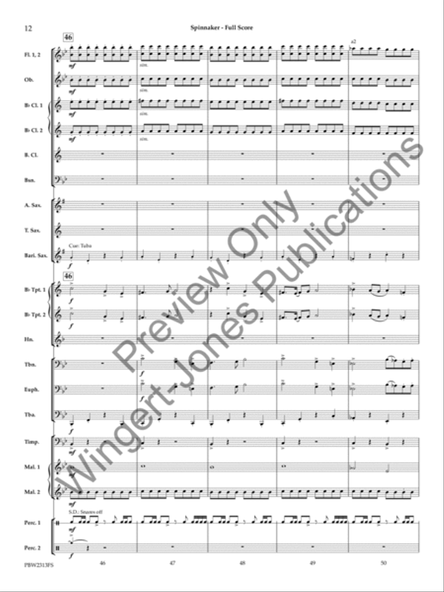 Spinnaker (Score) Concert Band scores gallery preview page 13