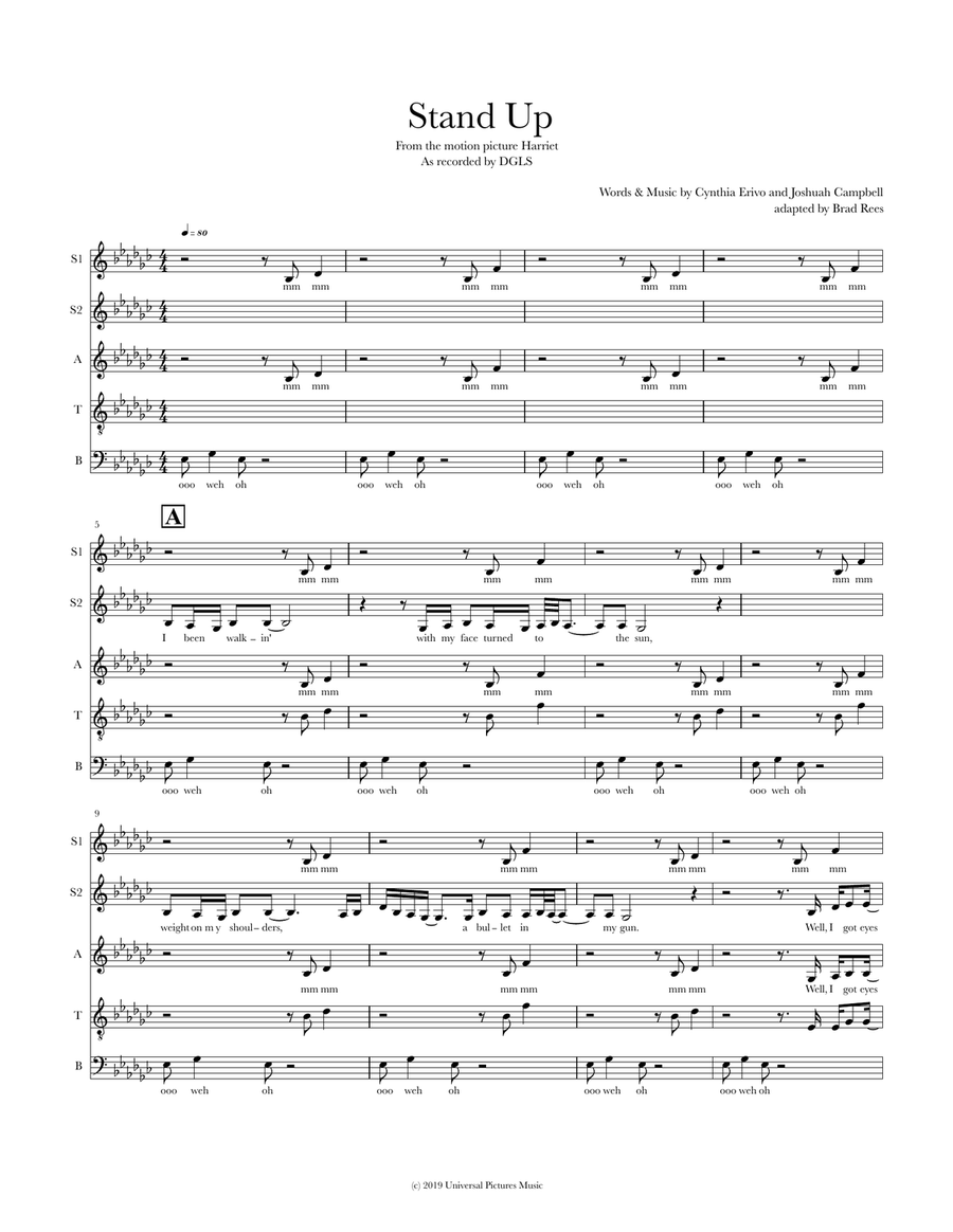 Stand Up Divisi Digital Sheet Music Sheet Music Plus
