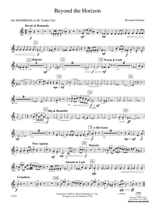 Beyond the Horizon: (wp) 3rd B-flat Trombone T.C.