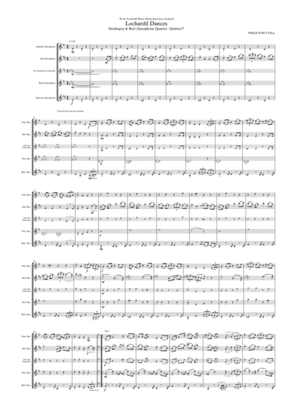 Lochardil Dances (Saxophone Quartet / Quintet) - Score image number null