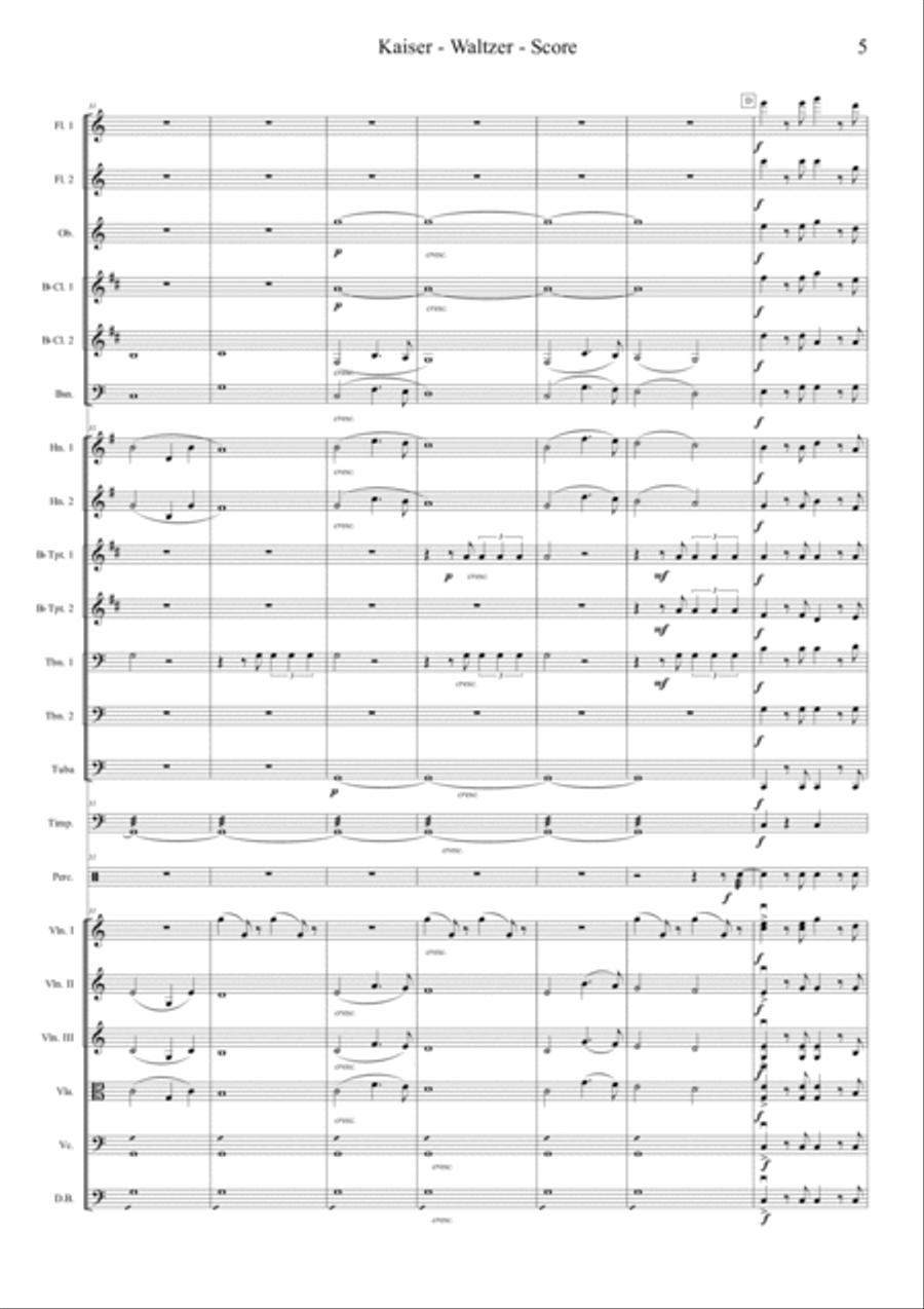 Kaiser-Waltzer Full Orchestra scores gallery preview page 6