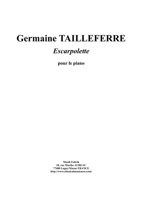 Book cover for Germaine Tailleferre - Escarpolette for piano