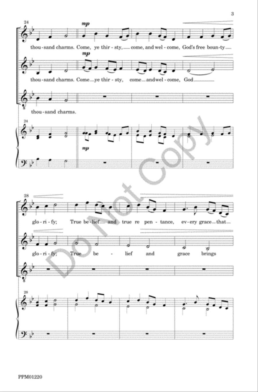I Will Arise and Go to Jesus 4-Part scores gallery preview page 4