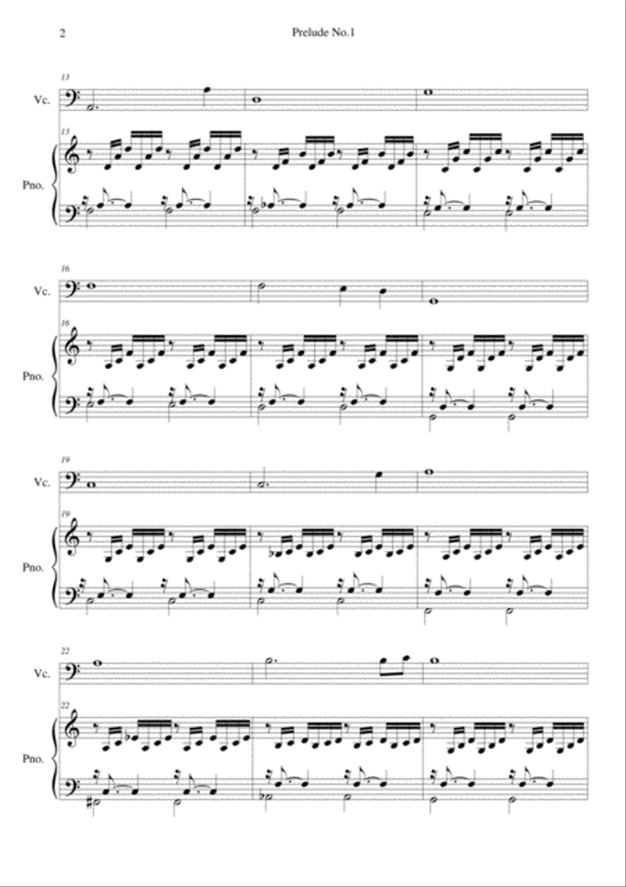 Prelude No.1 (BWV 846) Piano scores gallery preview page 2