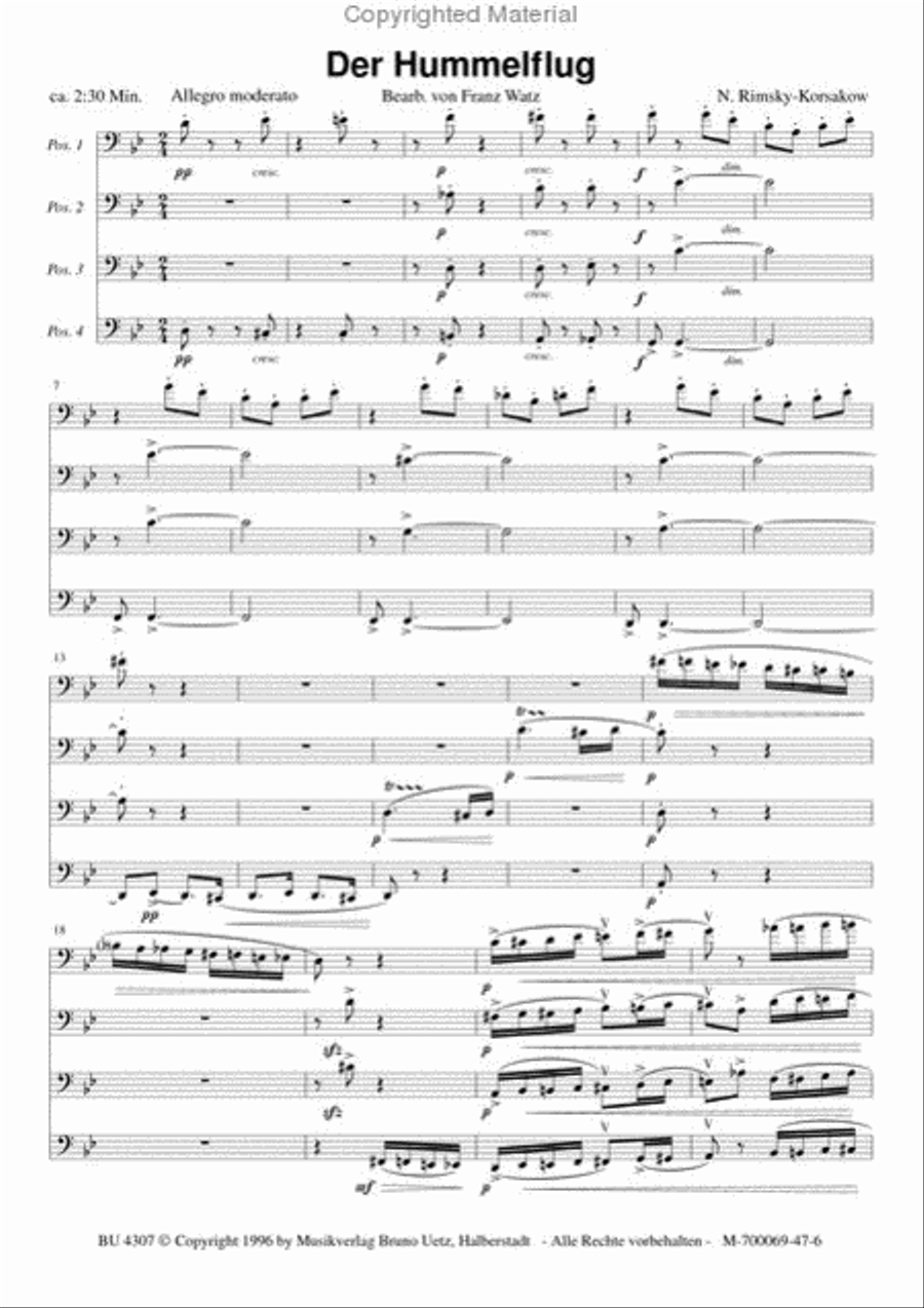 Hummelflug Hummelflug Trombone Quartet scores gallery preview page 2