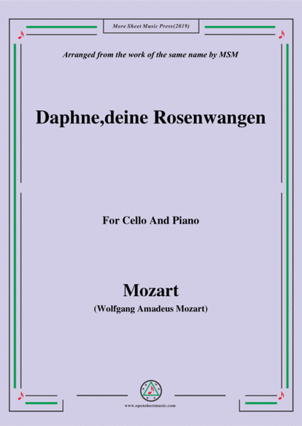 Mozart-Daphne,deine rosenwangen,for Cello and Piano image number null