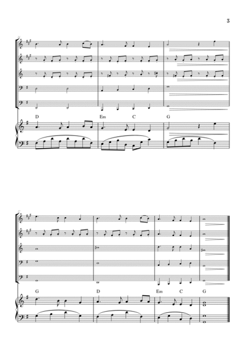 Auld Lang Syne • New Year's Anthem | Brass Quintet & Piano Accompaniment sheet music with chords image number null