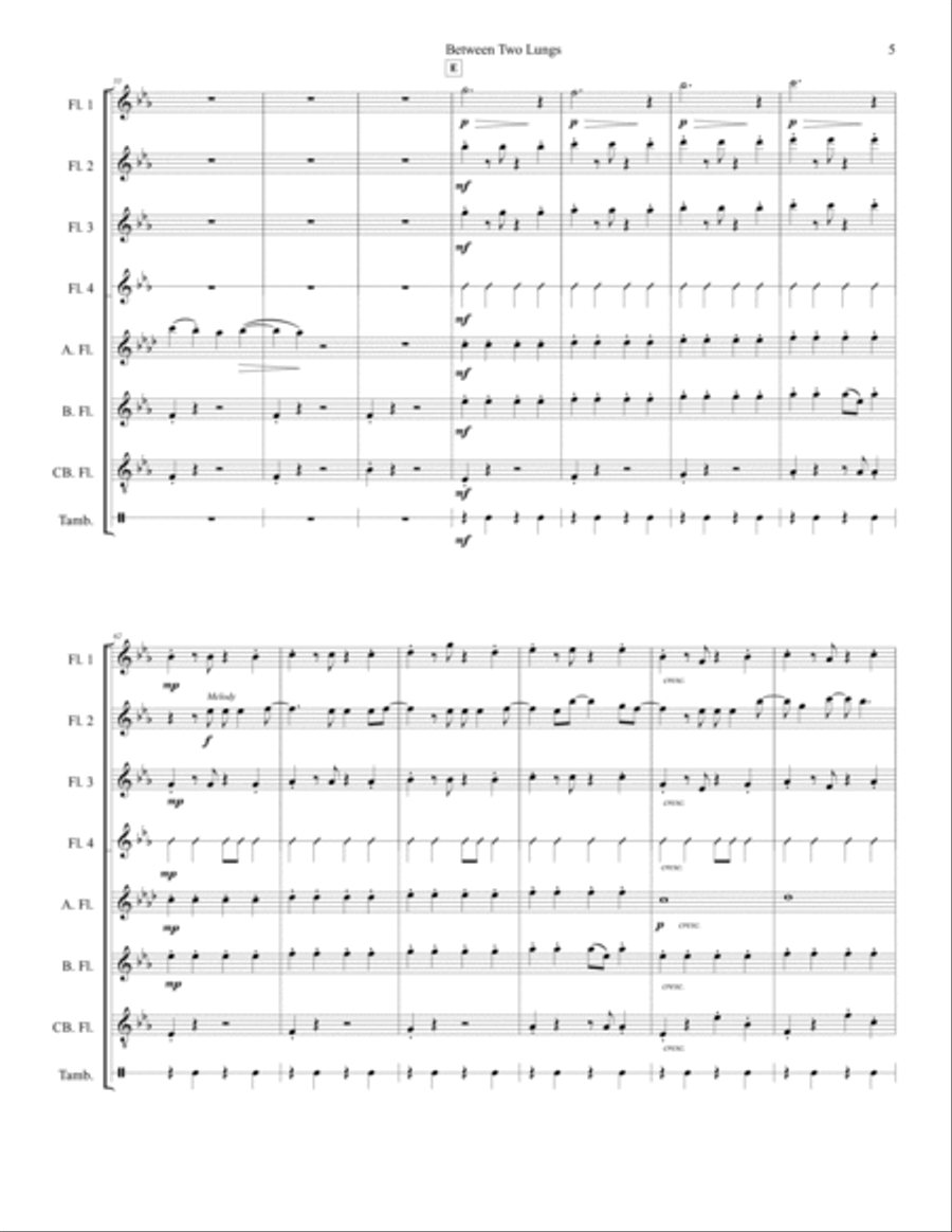 Between Two Lungs Woodwind Ensemble scores gallery preview page 5