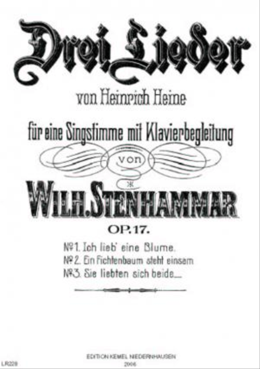 Drei Lieder von Heinrich Heine Voice Solo scores gallery preview page 1