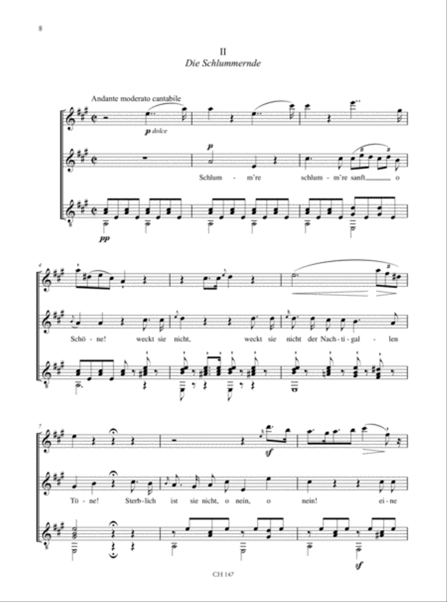 7 Gesänge für Herz und Gefühl Op. 101 for Voice, Guitar and Flute ad libitum Flute scores gallery preview page 3
