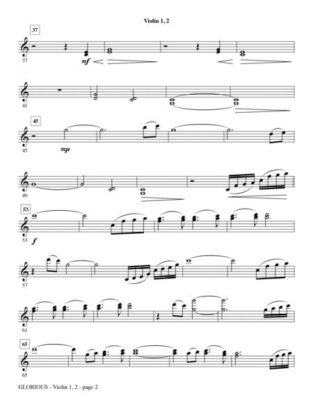 Glorious - Violin 1, 2