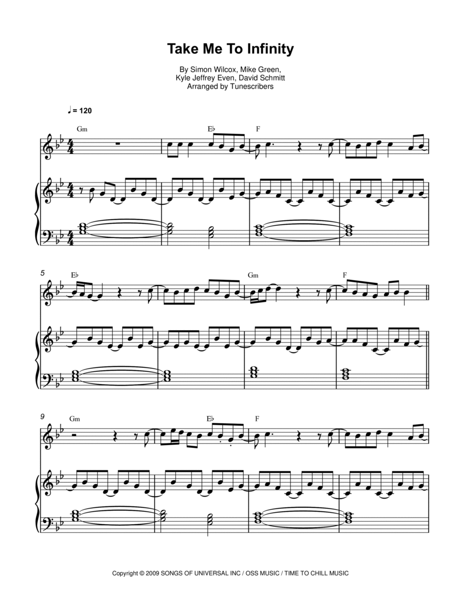 Take Me To Infinity Violin Solo Digital Sheet Music Sheet