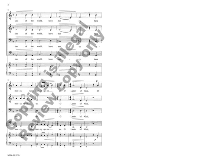 Agnus Dei TTBB scores gallery preview page 3