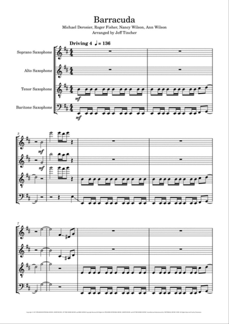 Barracuda Barracuda Saxophone Quartet scores gallery preview page 2