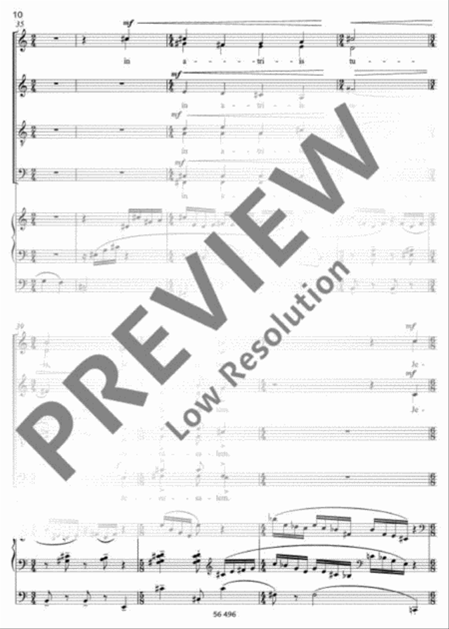 Laetatus sum 4-Part scores gallery preview page 11