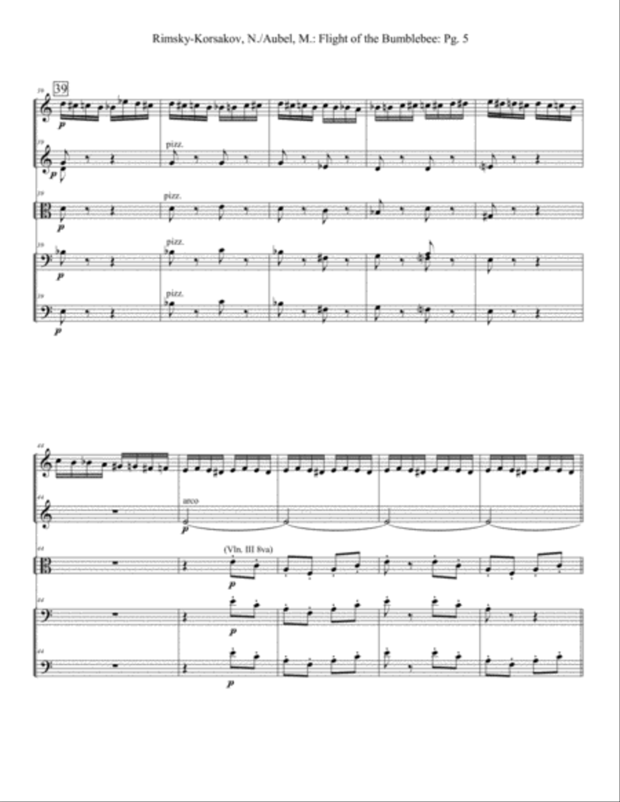 Flight of the Bumblebee Flight of the Bumblebee String Orchestra scores gallery preview page 6