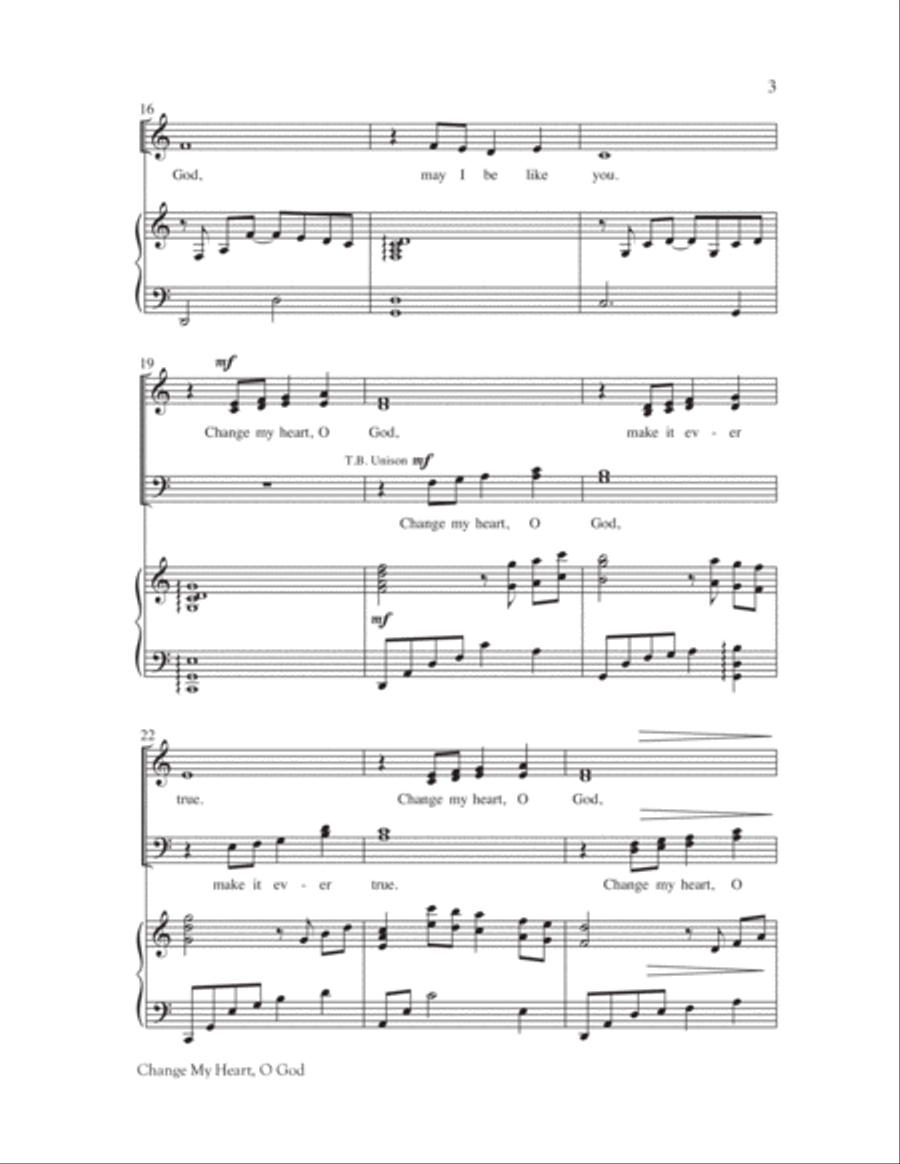 Change My Heart, O God with Search Me, O God 4-Part scores gallery preview page 3