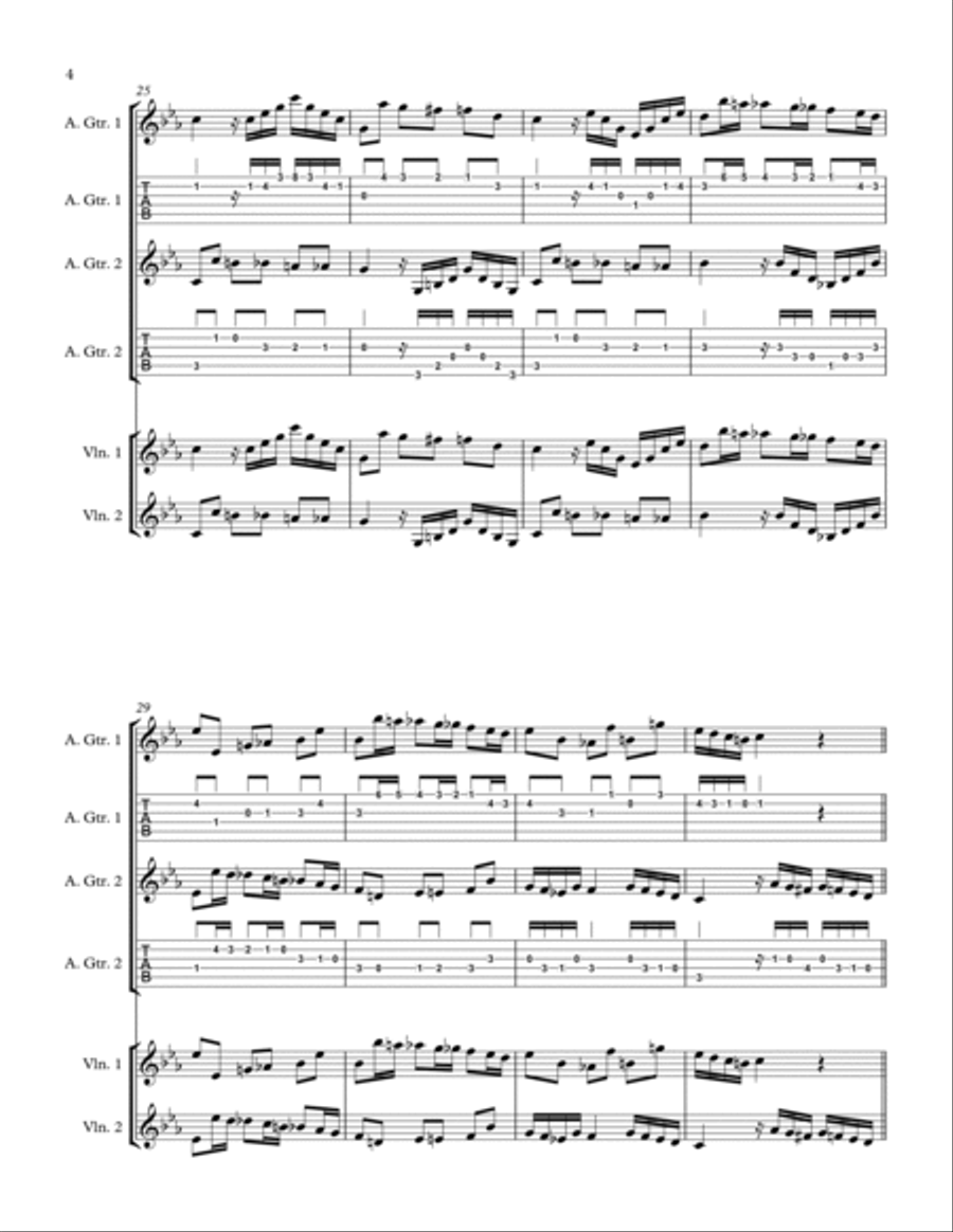 Folia Variation String Duet scores gallery preview page 4