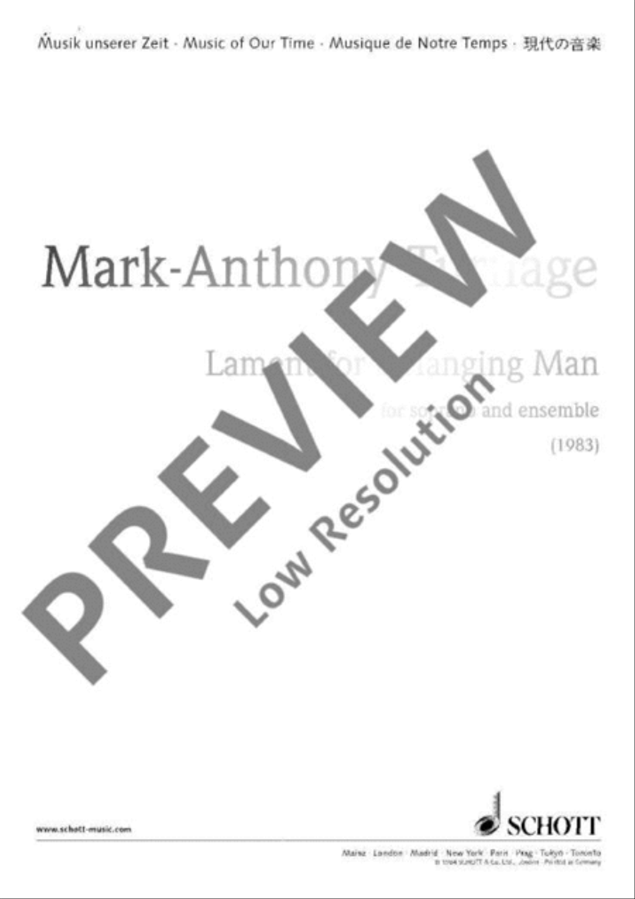 Lament for a Hanging Man Study Score scores gallery preview page 2