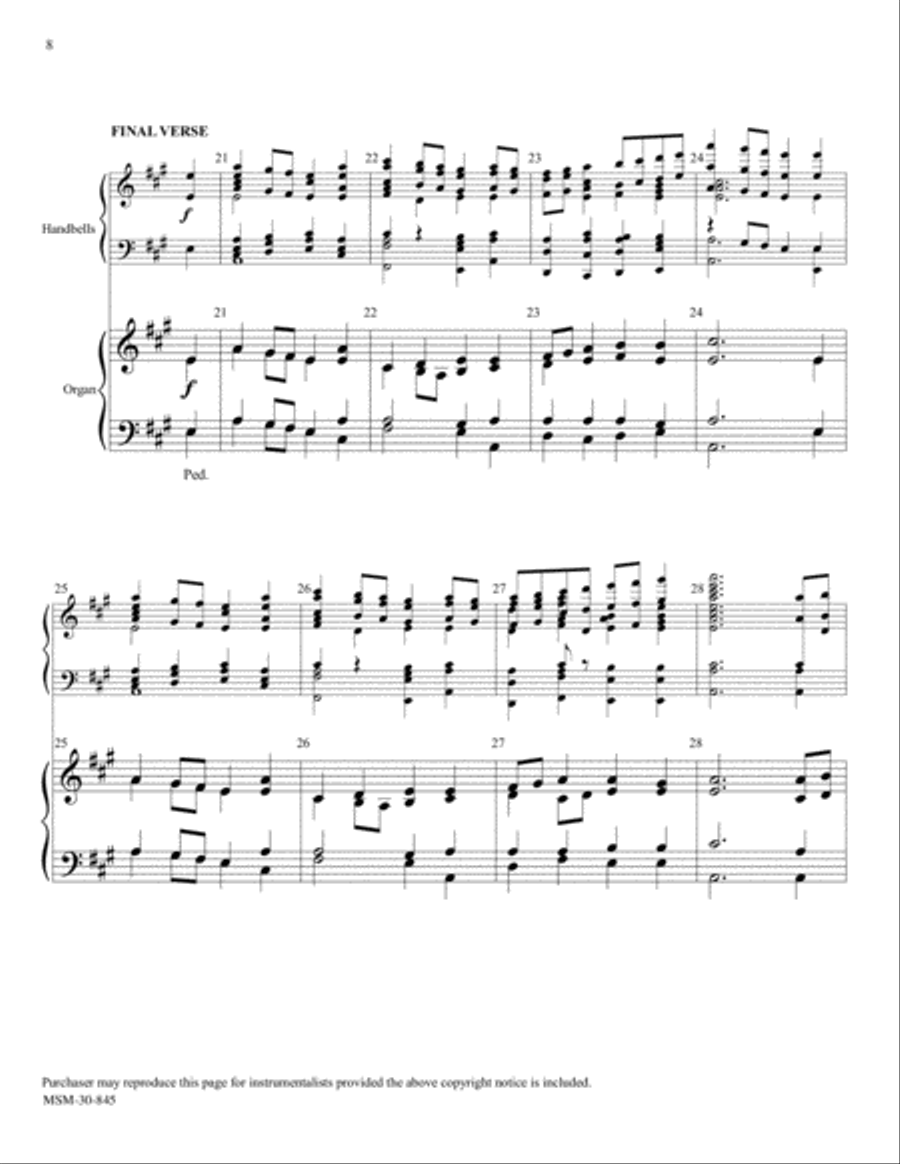 Let Praises Ring: 18 Introductions and Hymn Accompaniments for Handbells, Organ, and Congregation, Volume 1 image number null