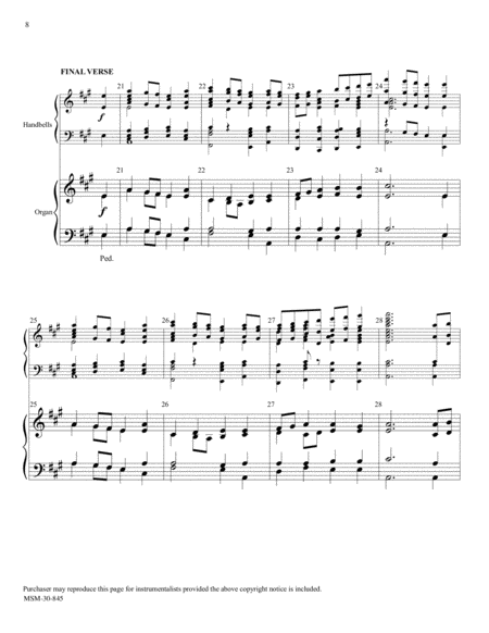 Let Praises Ring: 18 Introductions and Hymn Accompaniments for Handbells, Organ, and Congregation, Volume 1 image number null