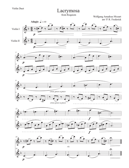 Lacrymosa (Violin Duet) image number null