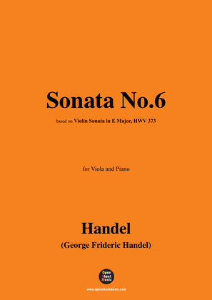 Book cover for Handel-Sonata No.6,for Viola and Piano