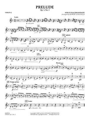 Prelude Op.3, No. 2 - Violin 2