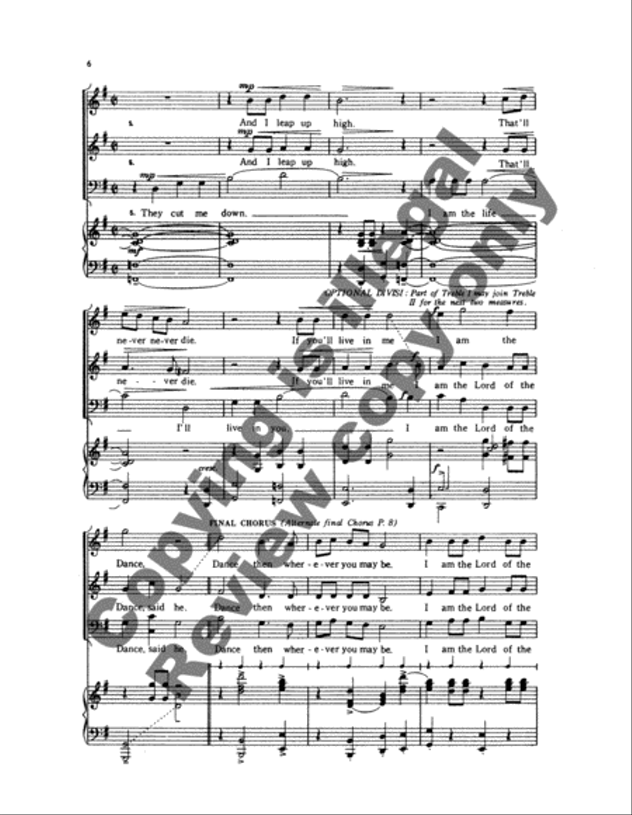 Lord of the Dance Lord of the Dance 3-Part scores gallery preview page 5