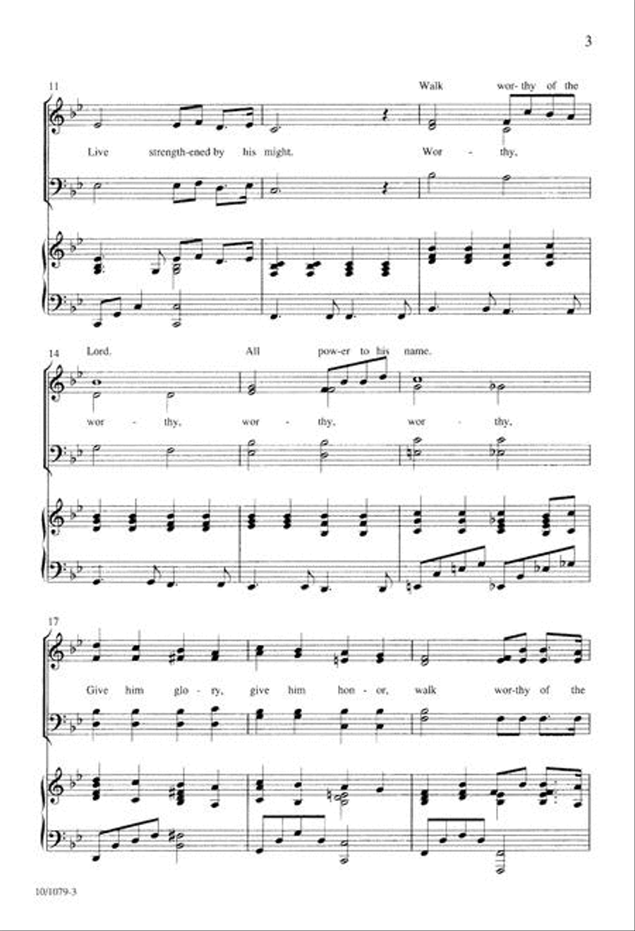 Walk Worthy Walk Worthy 4-Part scores gallery preview page 3