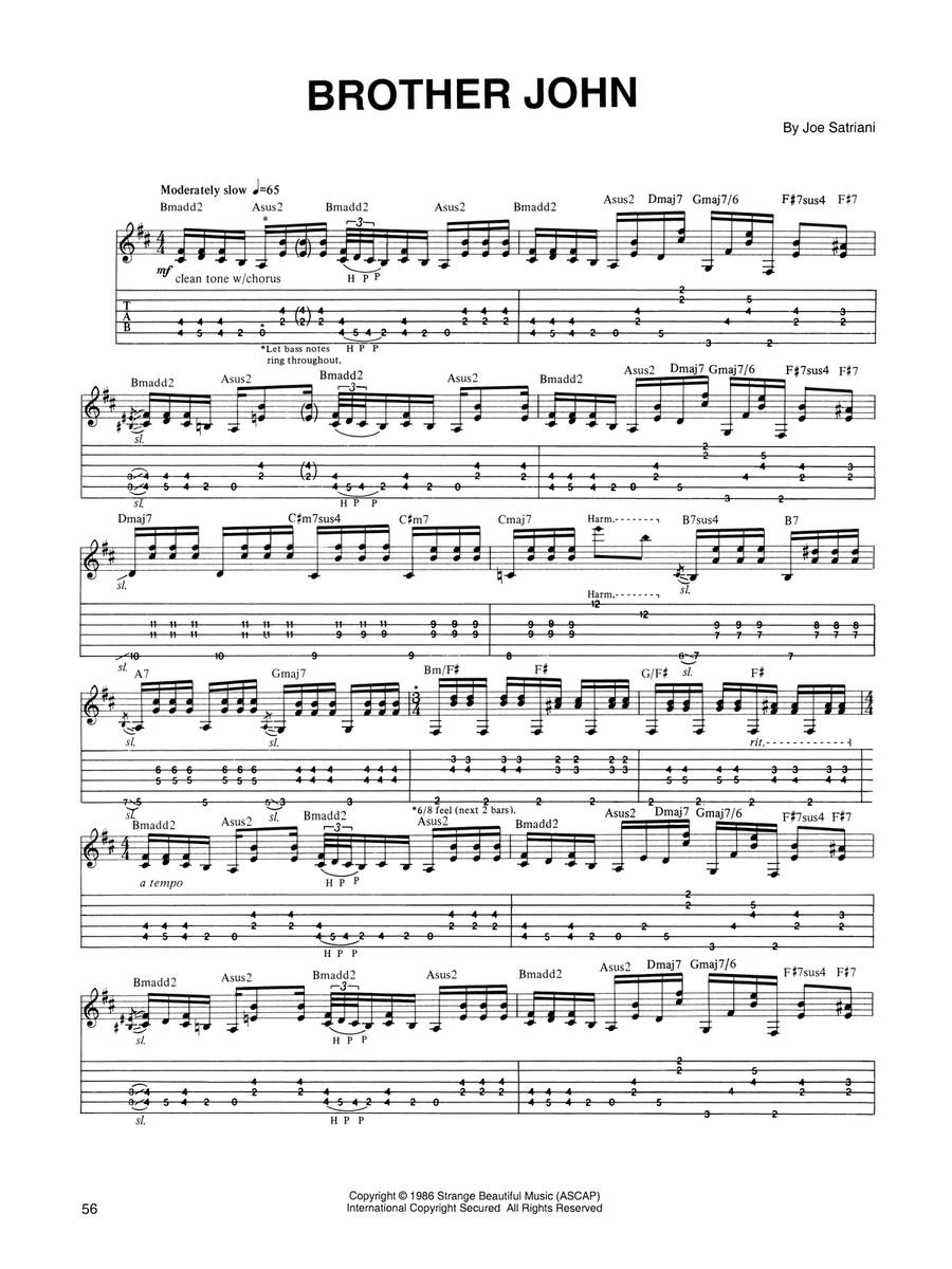Brother John Acoustic Guitar scores gallery preview page 1