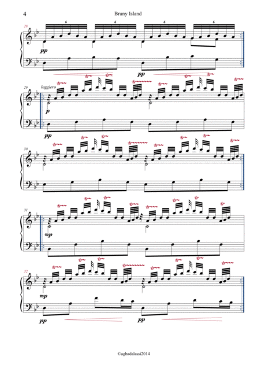 Bruny Island Bruny Island Piano Solo scores gallery preview page 4