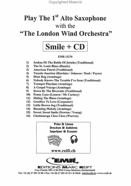 Play The 1st Alto Saxophone With The London Wind Orchestra image number null