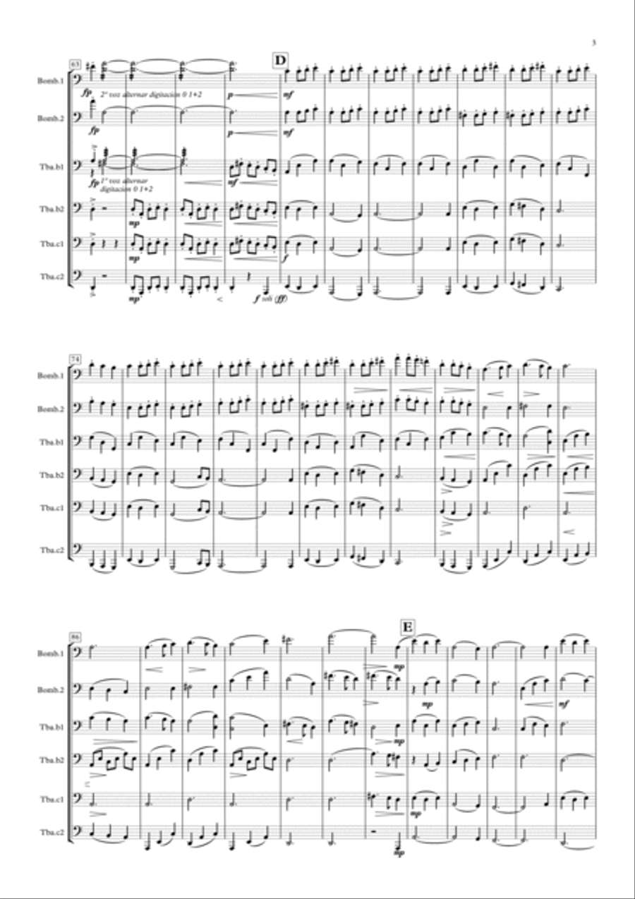 Land of Dragons / Land of Tubas Large Ensemble scores gallery preview page 3