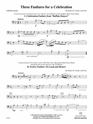 Three Fanfares for a Celebration: String Bass
