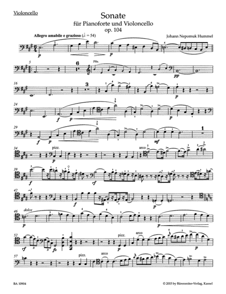 Sonata for Pianoforte and Violoncello op. 104