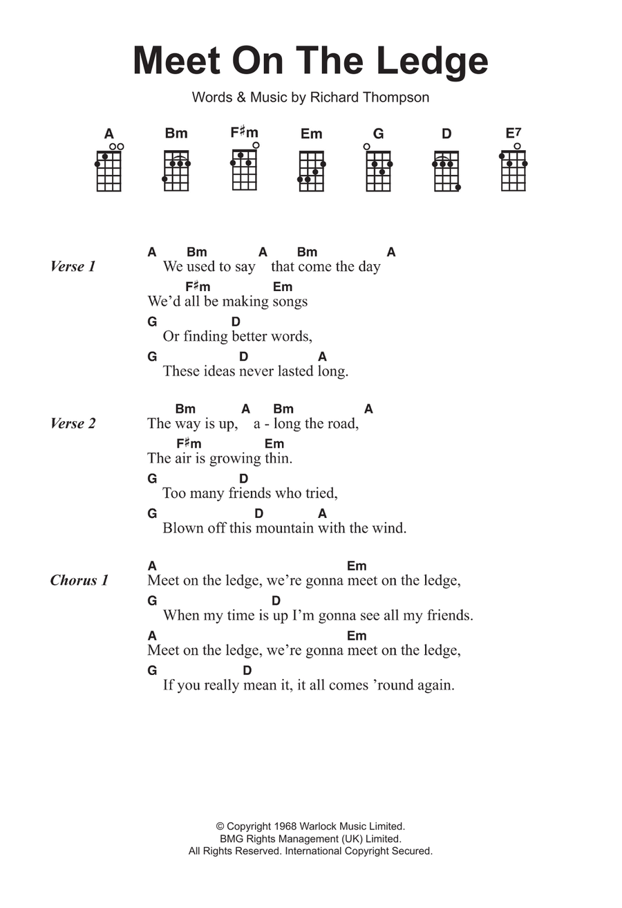 Meet On The Ledge Ukulele scores gallery preview page 1