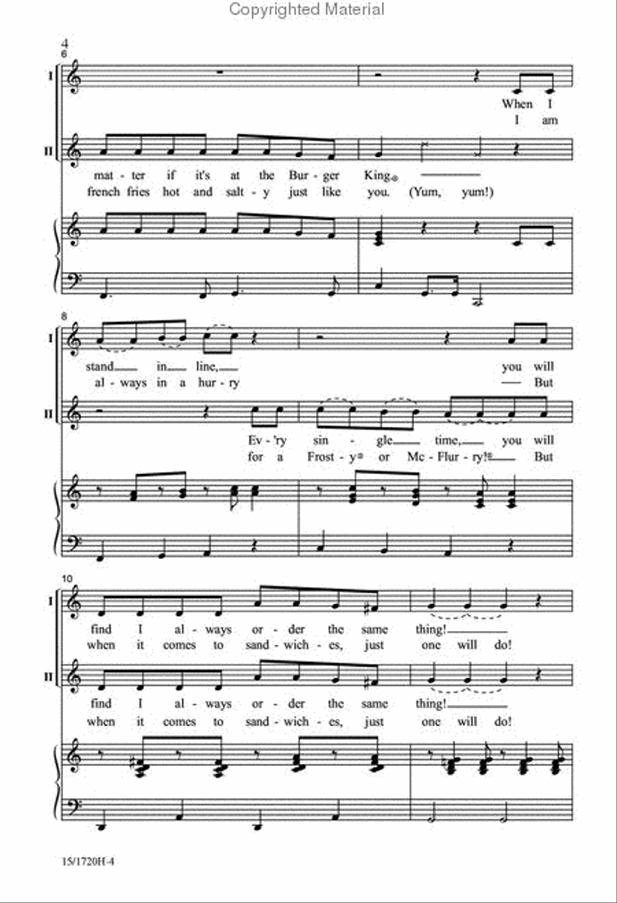 Plain Cheeseburger 2-Part scores gallery preview page 3