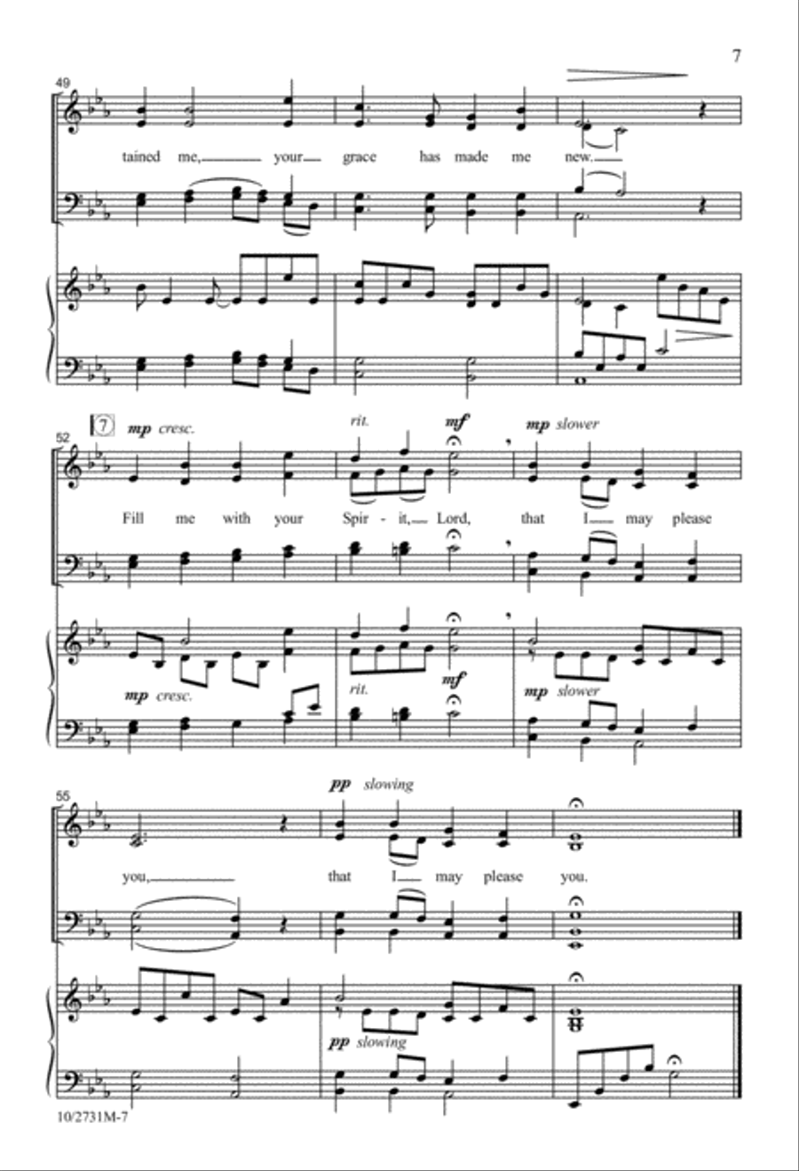 Hear My Prayer, O Lord! 4-Part scores gallery preview page 7
