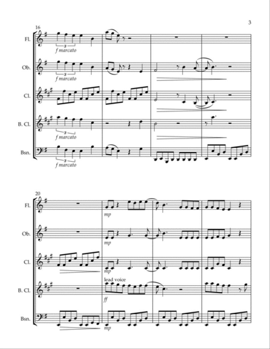Livin' On A Prayer Livin' On A Prayer Woodwind Quintet scores gallery preview page 3