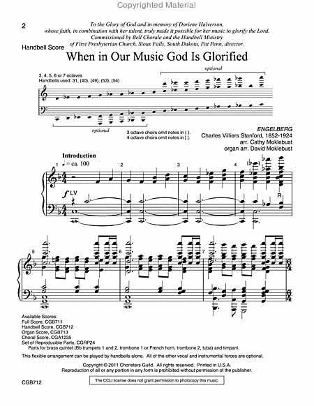 When in Our Music God Is Glorified - HB Score image number null