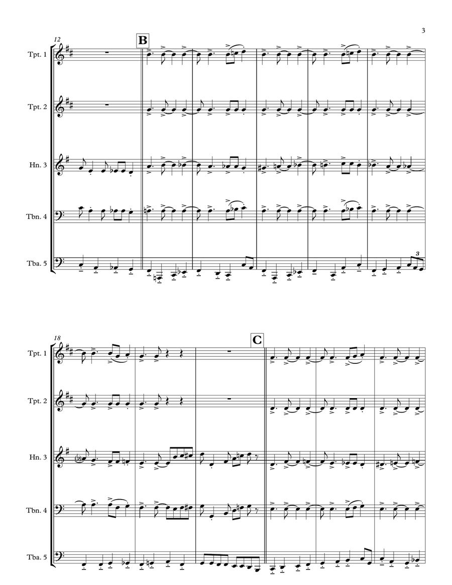 A String Of Pearls Brass Ensemble scores gallery preview page 3