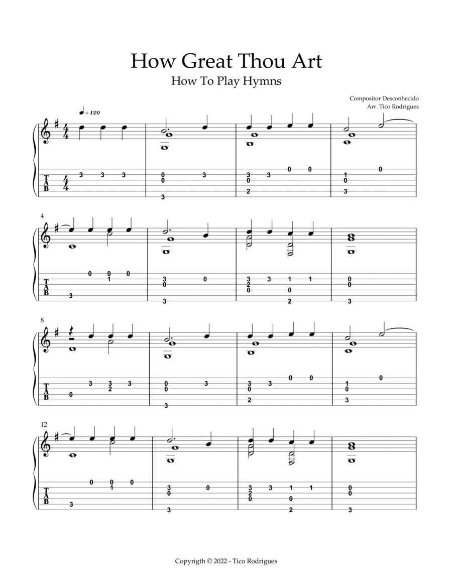 How Great Thou Art How Great Thou Art Acoustic Guitar scores gallery preview page 1