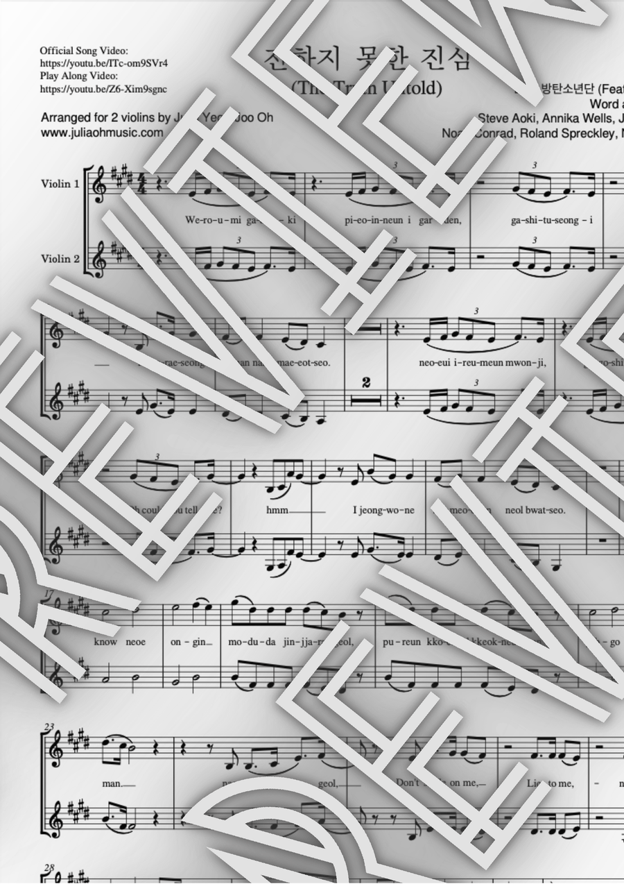 The Truth Untold The Truth Untold String Duet scores gallery preview page 1